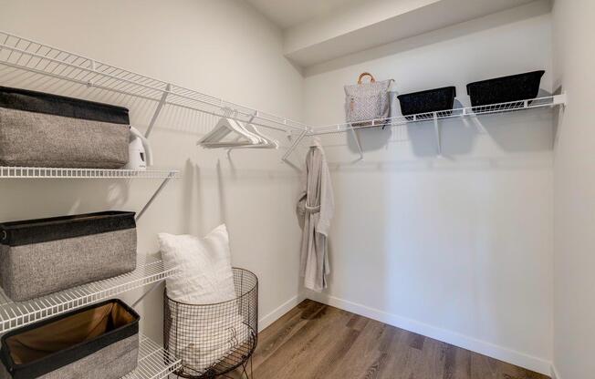 Solace at Rainier Ridge Apartments Model Walk-In Closet