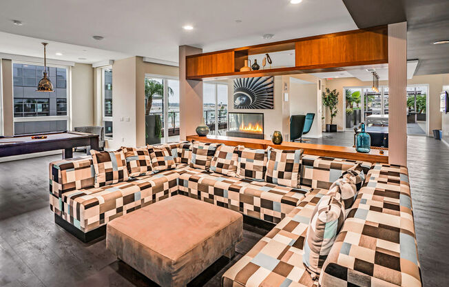 Clubhouse Area at AV8 Apartments in San Diego, CA