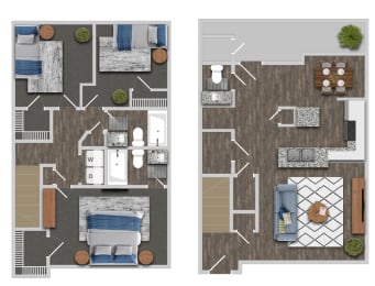 3 beds, 2.5 baths, 1,470 sqft, $1,725