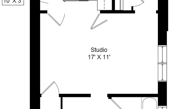 Studio, 1 bath, 400 sqft, $1,275