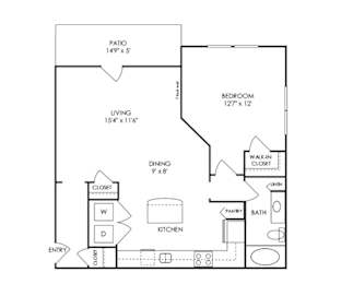 1 bed, 1 bath, 792 sqft, $1,870