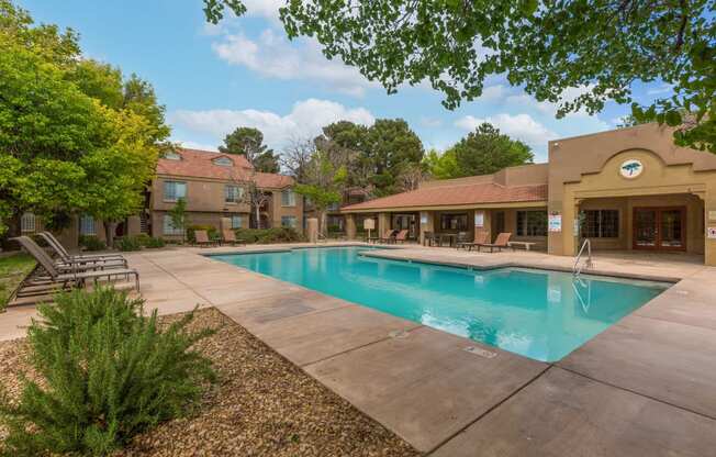 the swimming pool at our apartments