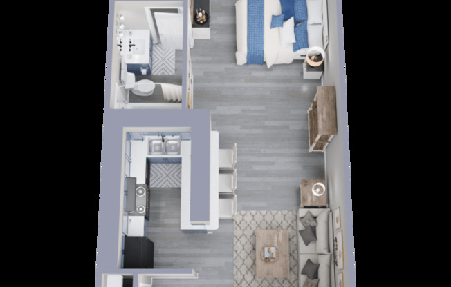 Studio, 1 bath, 464 sqft, $839