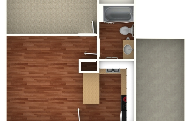 1 bed, 1 bath, 451 sqft, $2,230