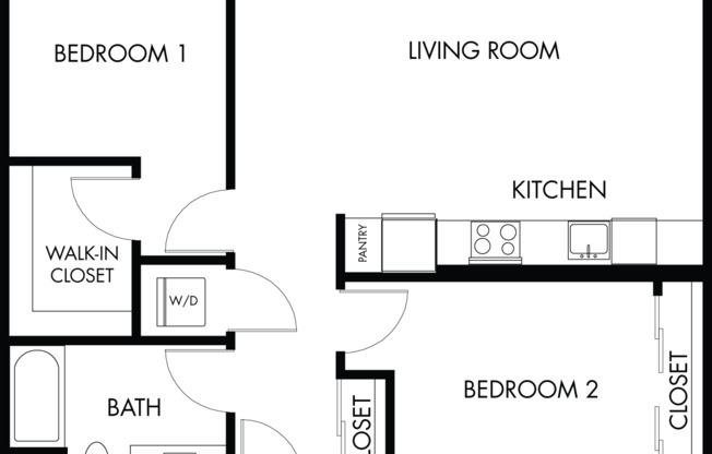 2 beds, 1 bath, 946 sqft, $3,470, Unit 662