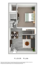 1 bed, 1 bath, 580 sqft, $749