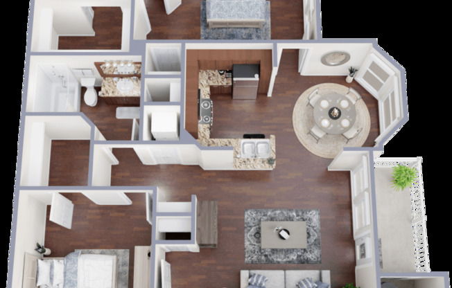 2 beds, 2 baths, 1,067 sqft, $1,575