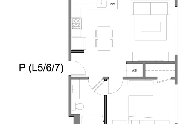 1 bed, 1 bath, 510 sqft, $3,000, Unit 502