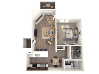 1 bed, 1 bath, 825 sqft, $1,519