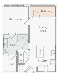 1 bed, 1 bath, 665 sqft, $1,973