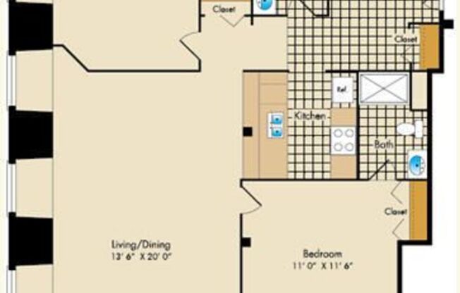 2 beds, 2 baths, 1,026 sqft, $1,825