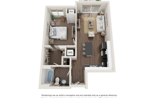 1 bed, 1 bath, 687 sqft, $1,635, Unit 839 - 308