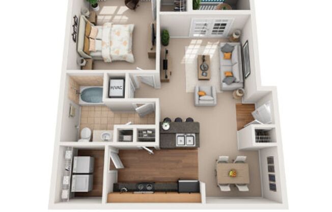 1 bed, 1 bath, 788 sqft, $1,335, Unit F245