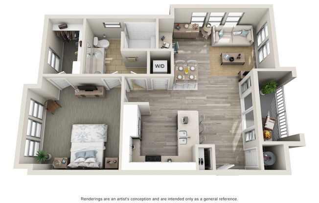 1 bed, 1 bath, 884 sqft, $1,986