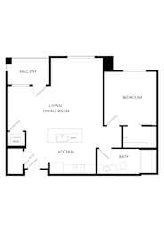 1 bed, 1 bath, 761 sqft, $1,505