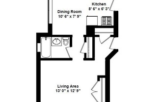 Studio, 1 bath, $1,175, Unit C7