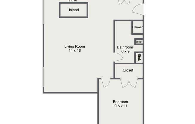 1 bed, 1 bath, 562 sqft, $1,095, Unit 1110