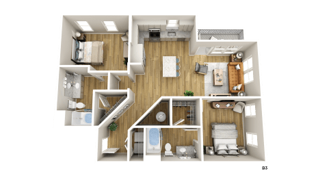 2 beds, 2 baths, 1,206 sqft, $1,755