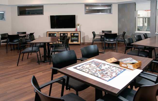 Cards and Crafts Room at The Cambric Senior Apartments, St. Paul