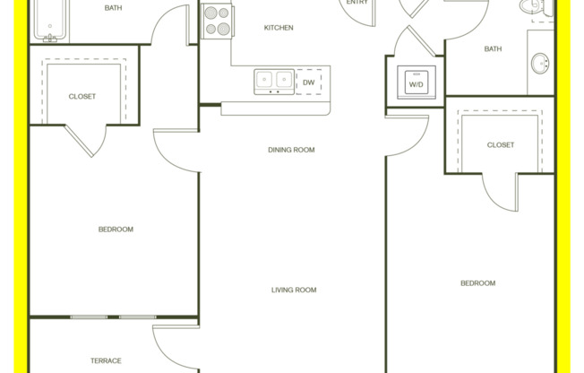 2 beds, 2 baths, 1,084 sqft, $2,599