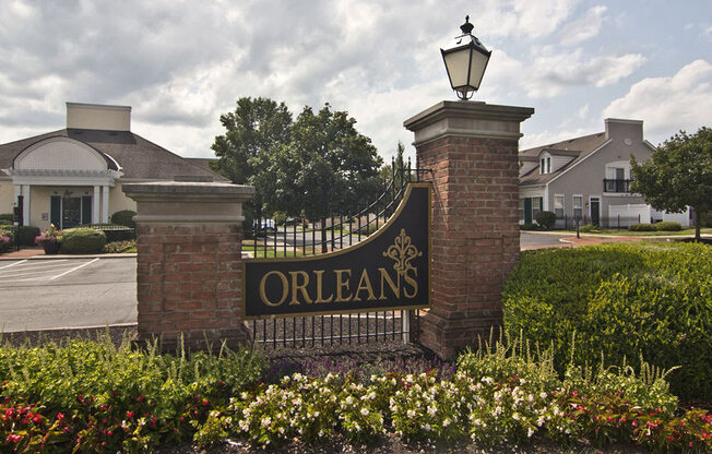 Orleans Sign at Orleans Apartments, Columbus