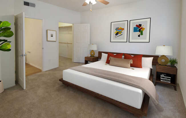 Carpeted Bedroom with Walk-In Closet and En Suite Bathroom