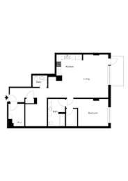 1 bed, 1.5 baths, 1,214 sqft, $3,021