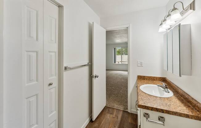 Bathroom with Vinyl Plank Flooring