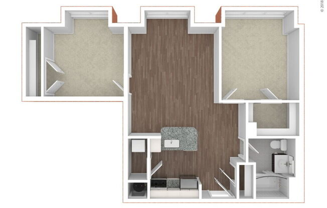 1 bed, 1 bath, 804 sqft, $2,800