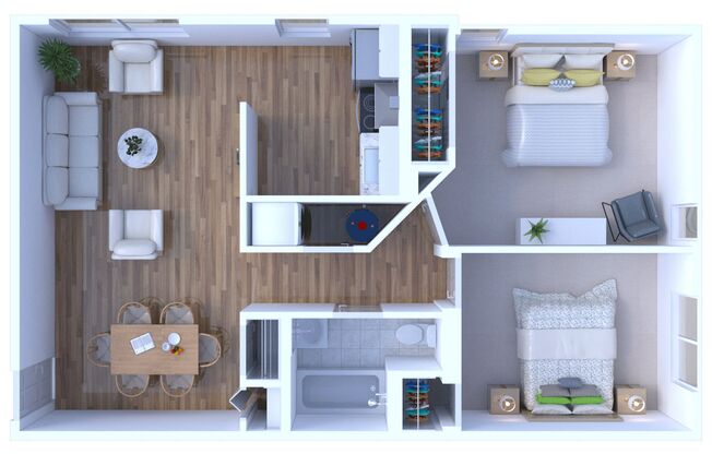 2 beds, 1 bath, 950 sqft, $1,450