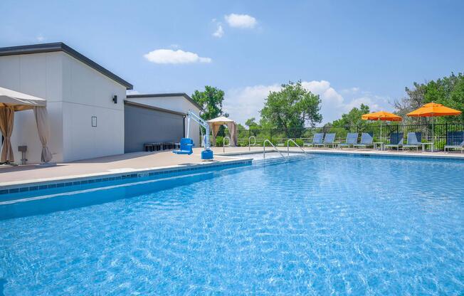 a large pool of water