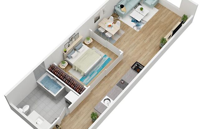 1 bed, 1 bath, 412 sqft, $2,095, Unit 304