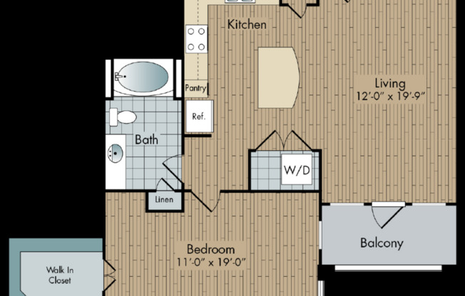 1 bed, 1 bath, 882 sqft, $1,975