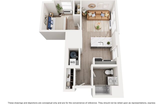 1 bed, 1 bath, 588 sqft, $1,995, Unit 508