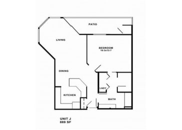 1 bed, 1 bath, 750 sqft, $1,267