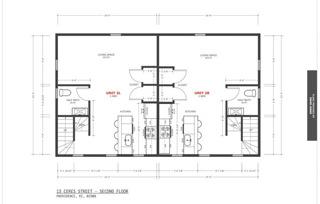 1 bed, 1.5 baths, 800 sqft, $2,000, Unit Unit #2L