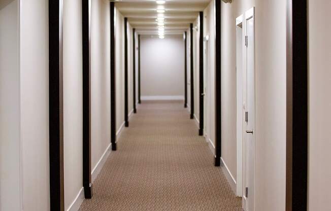 Beautiful Hallway leading to apartment at The Lofts at Middlesex