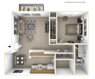1 bed, 1 bath, 730 sqft, $1,043