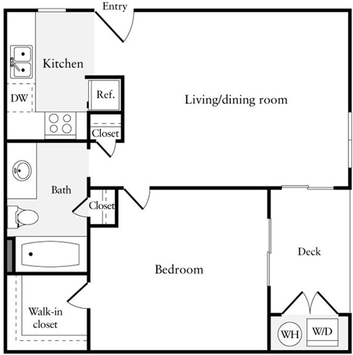 1 bed, 1 bath, 551 sqft, $3,012, Unit 1104
