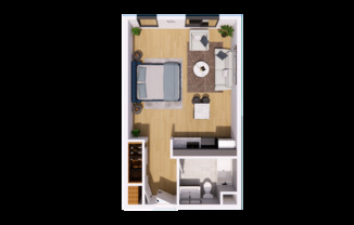 Studio, 1 bath, 456 sqft, $1,800, Unit 311