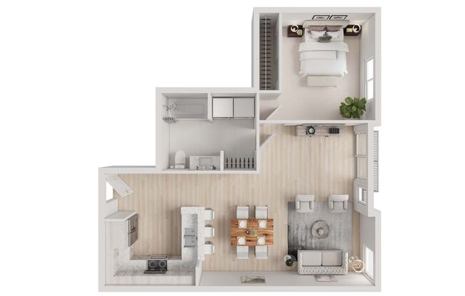 1 bed, 1 bath, 687 sqft, $1,895, Unit 301