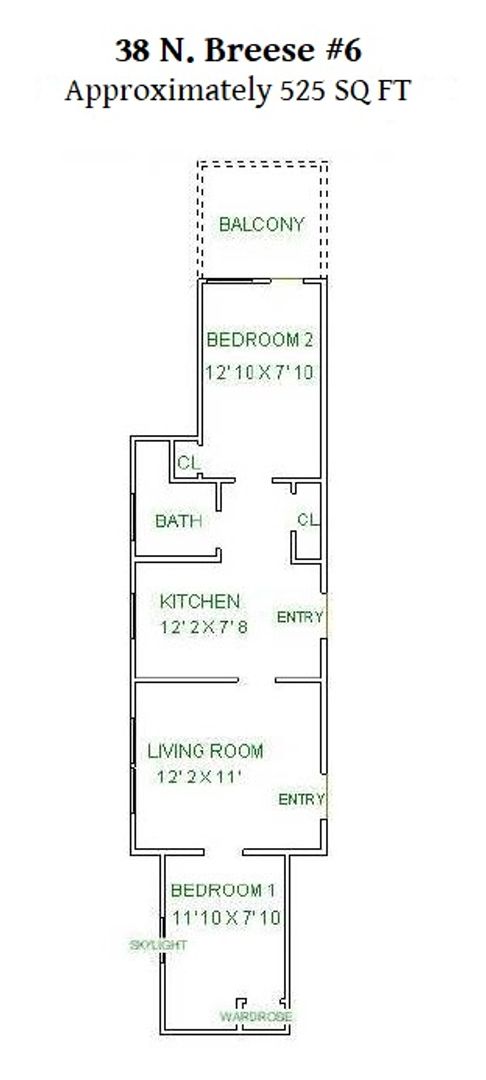 2 beds, 1 bath, $1,895