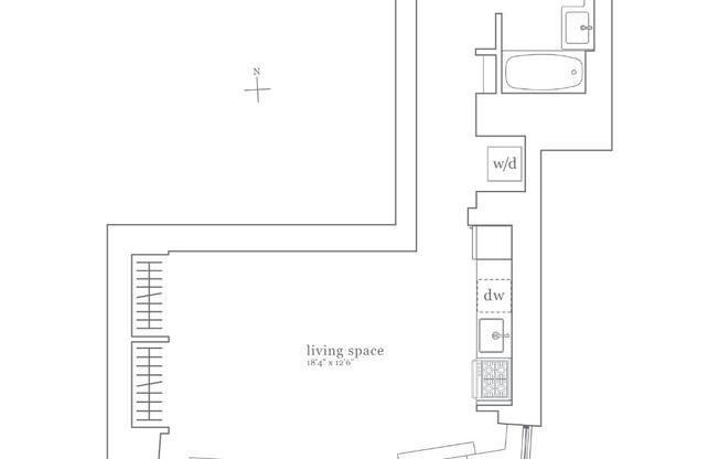 Studio, 1 bath, $3,500, Unit 16L