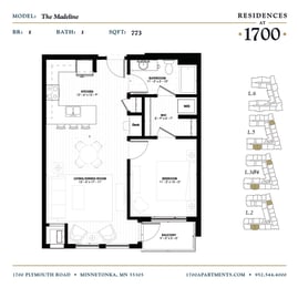 1 bed, 1 bath, 773 sqft, $1,938