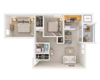 2 beds, 1 bath, $1,693