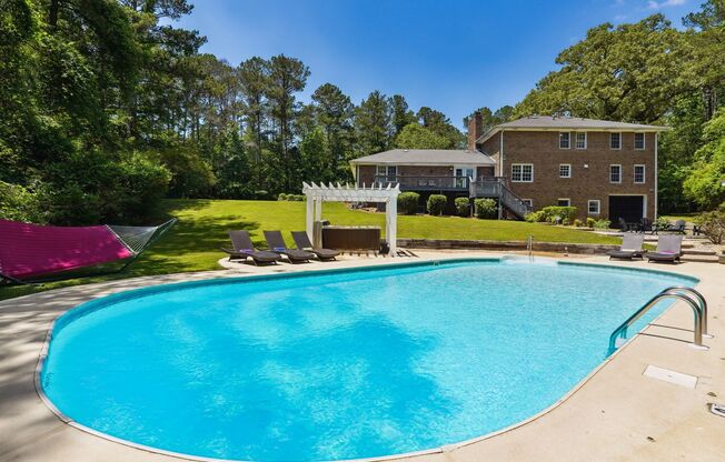 FURNISHED: Beautiful Large Private Estate on 16 Acres with Pool,Jacuzzi,Playground & More!