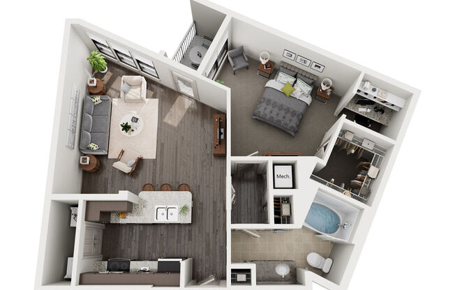 1 bed, 1 bath, 911 sqft, $1,552