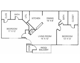2 beds, 2 baths, 1,018 sqft, $1,330