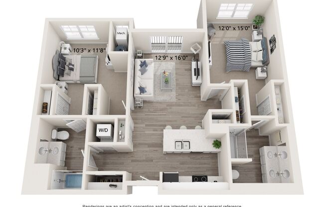 2 beds, 2 baths, 1,165 sqft, $2,010, Unit 324