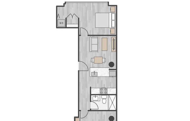 2 beds, 1 bath, 950 sqft, $1,750, Unit 407